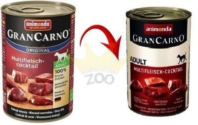 ANIMONDA GranCarno Adult Dog skonis: Mėsos kokteilis 12x400g