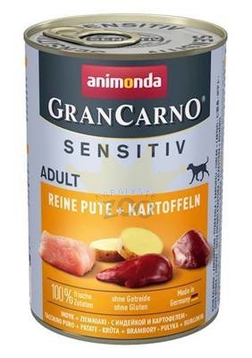 ANIMONDA GranCarno Sensitiv Adult Dog skonis: kalakutiena + bulvės 6x400g