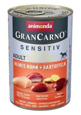 ANIMONDA GranCarno Sensitiv Adult Dog skonis: vištiena + bulvės 12x400g