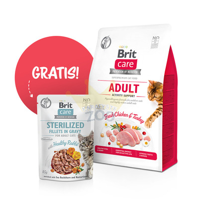 BRIT Care Cat Grain-Free Activity Support 400g + Brit Care 85g paketėlis NEMOKAMAI!!!