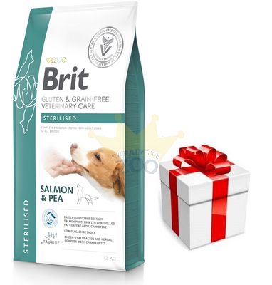 BRIT GF Veterinary Diets Dog Sterilised 12kg  + STAIGMENA ŠUNUI