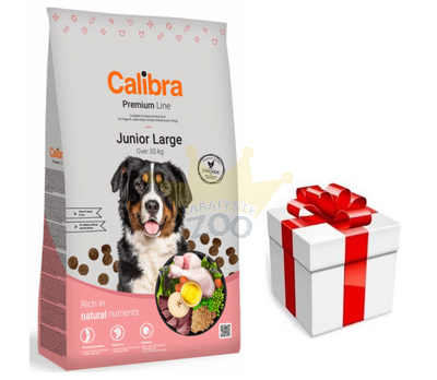 Calibra Dog Premium Line Junior Large 12 kg + STAIGMENA ŠUNUI