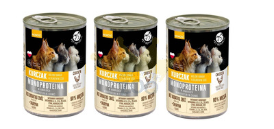 PetRepublic vištienos monoproteinų ėdalas katėms, gabalėliai padaže 3x400g
