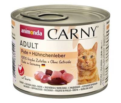 ANIMONDA Cat Carny Adult skonis: kalakutiena, vištienos kepenėlės 200g 