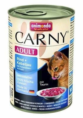 ANIMONDA Cat Carny Adult skonis: menkė ir petražolių šaknis 400g x18
