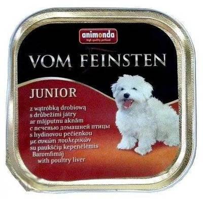 ANIMONDA Dog Vom Feinsten Junior skonis: vištienos kepenėlės 22x150g