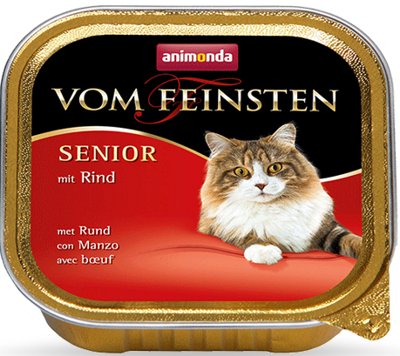 ANIMONDA Vom Feinsten Senior Cat skonis: su jautiena 100g x32