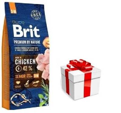 BRIT Premium By Nature Senior S+M 15kg + STAIGMENA ŠUNUI