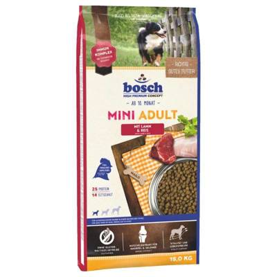Bosch Adult Mini Lamb & Rice, ėriena ir ryžiai (naujas receptas) 15kg