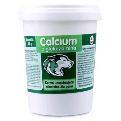CALCIUM su gliukozaminu žalias 400g