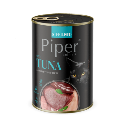 DOLINA NOTECI Piper sterilizuotoms katėms su tunu 12x400g