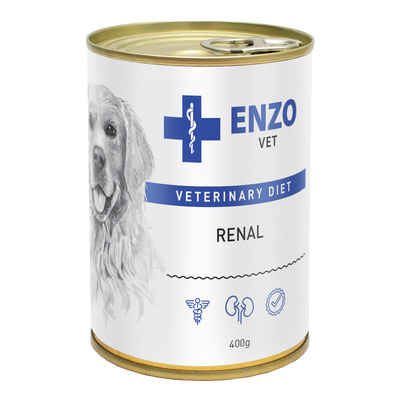 ENZO VET Inkstų dietos inkstų ligoms gydyti su jautiena šunims 24x400g