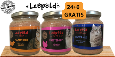 Leopold Pâté Mousse MIX Flavours katėms 30x330g (indelis)