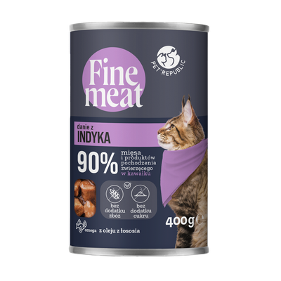 PetRepublic Fine Meat kalakutienos patiekalas 400g katėms