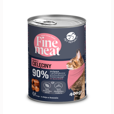 PetRepublic Fine Meat veršienos patiekalas 6x400g katėms