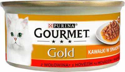 Purina Gourmet Gold Sauce Delight su jautiena 3x85g