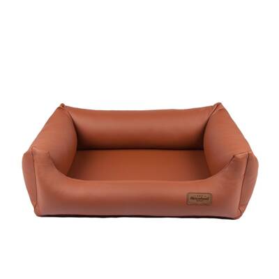 RECOBED sofa Linkoln eko oda, ruda ir smėlio spalvos M 80x65cm