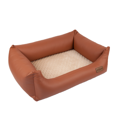 RECOBED sofa Linkoln eko oda, ruda ir smėlio spalvos S 65x50cm