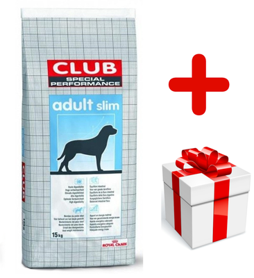 ROYAL CANIN Club Adult Slim 15kg sausas ėdalas suaugusiems šunims, turintiems polinkį į antsvorį + STAIGMENA ŠUNUI