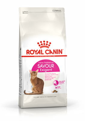 ROYAL CANIN Exigent Savour 35/30 Sensation 2 kg sauso ėdalo suaugusioms išrankioms katėms, skirto pagal kroketo tekstūrą