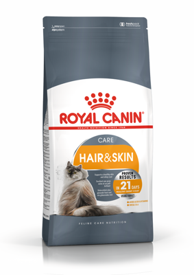 ROYAL CANIN Hair&Skin Care 2kg sauso ėdalo suaugusioms katėms, blizgančiam kailiui ir sveikai odai