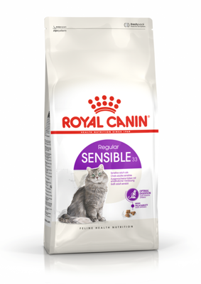 ROYAL CANIN Sensible 33 10kg sausas ėdalas suaugusioms katėms, turinčioms jautrų virškinimo traktą