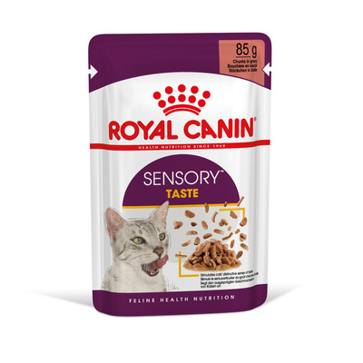ROYAL CANIN Sensory Taste drėgnas maistas, gabalėliai padaže 85g