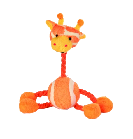 TRIXIE Žaislas su kamuoliuku ir virvelėmis, vaizduojantis gyvūnus - 16 cm