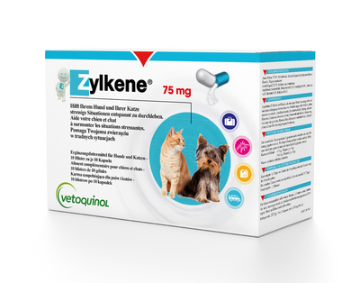 VETOQUINOL Zylkene 75mg - 10 tablečių šunims ir katėms iki 10 kg