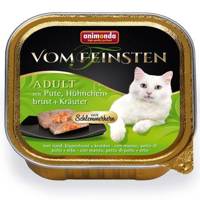 ANIMONDA Cat Vom Feinsten adult su įdaru: kalakutiena, vištienos krūtinėlė ir žolelės 100g