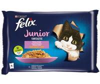 FELIX Fantastic Junior vištienos ir lašišos želė 4x85g