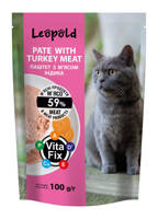 Leopold mėsos paštetas su kalakutiena katėms 100g 