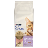 PURINA Cat Chow Sensitive maistas su lašiša 15kg