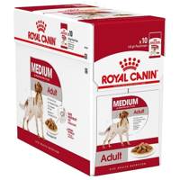 ROYAL CANIN Medium Adult 10x140g drėgno ėdalo padaže vidutinio dydžio suaugusiems šunims