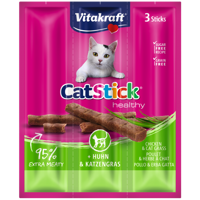 VITAKRAFT Cat Stick Kabanosy su vištiena ir žole katėms 18g